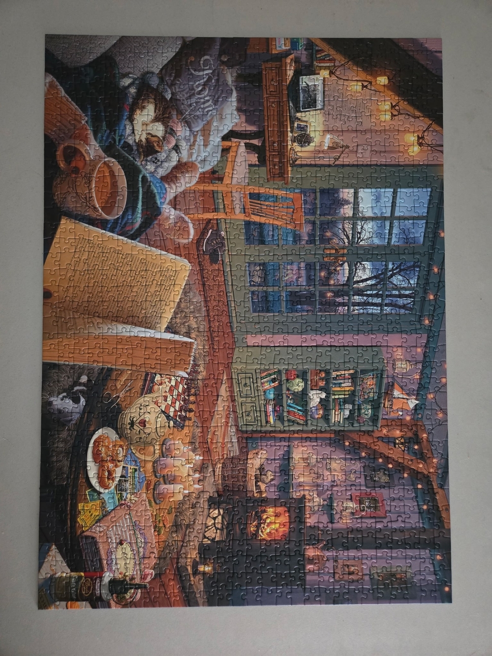 Ravensburger Cozy Cabin Living Room Puzzle - Blue, Green, Brown, Orange, Pink